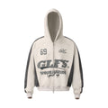 Suede zipper hoodie for men